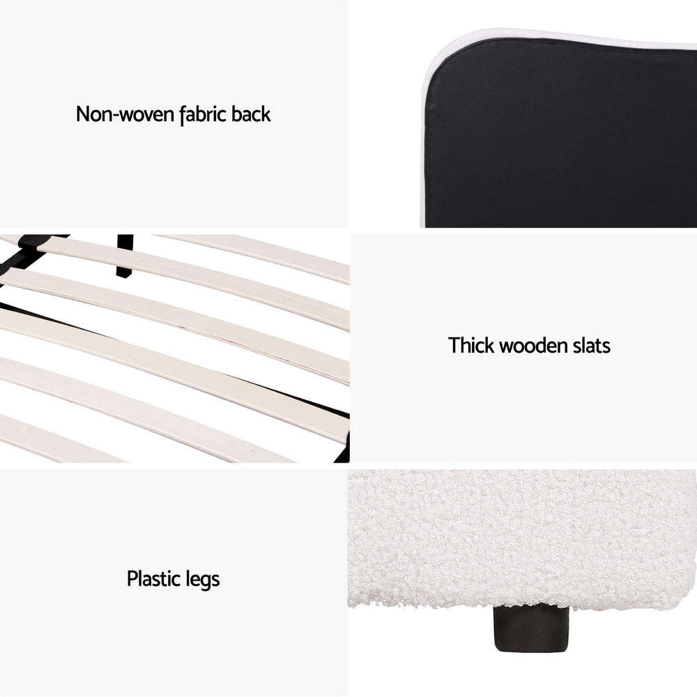 Artiss Bed Frame Double Size Boucle DARA Does Not Apply