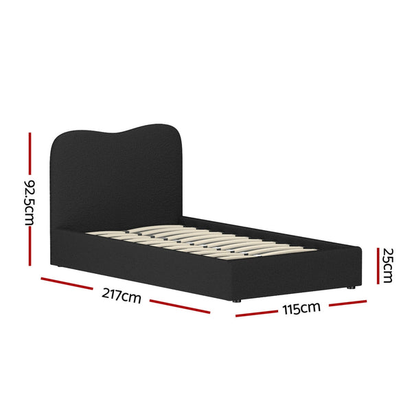 Artiss Bed Frame King Single Size Boucle DARA Artiss