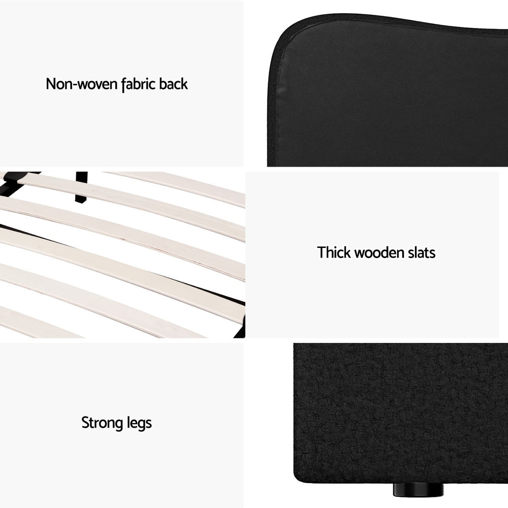 Artiss Bed Frame King Single Size Boucle DARA Artiss