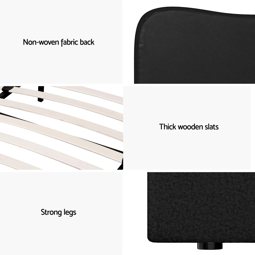 Artiss Bed Frame Queen Size Boucle DARA Artiss