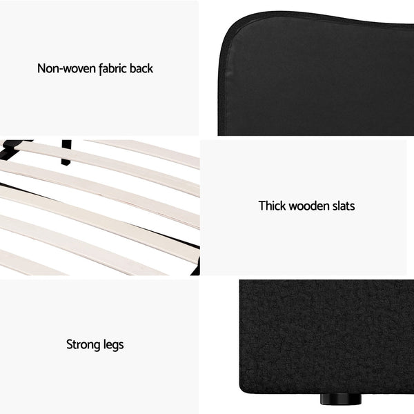 Artiss Bed Frame Queen Size Boucle DARA Artiss