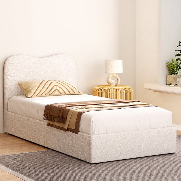 Artiss Bed Frame Single Size Boucle DARA Does Not Apply