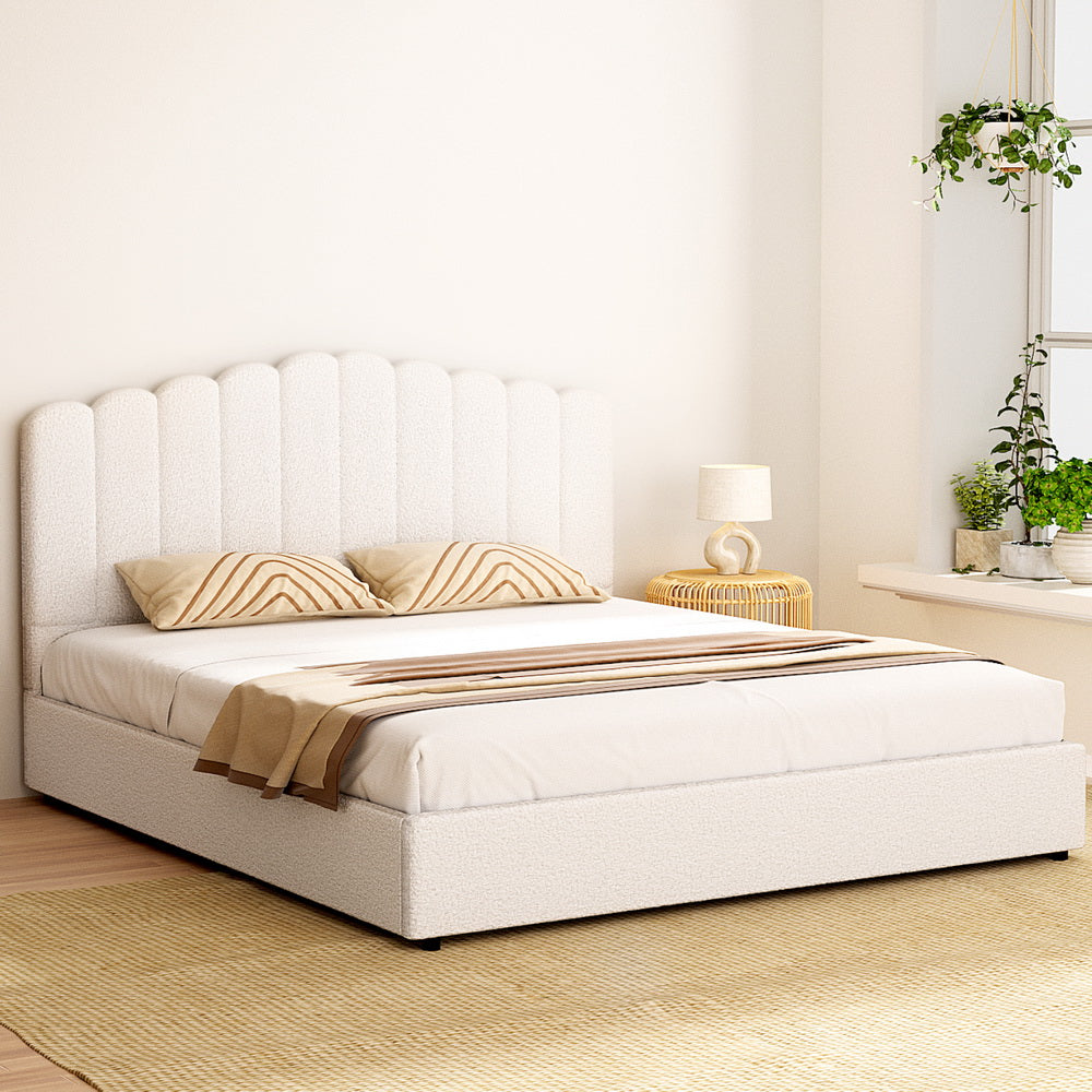 Artiss Bed Frame King Size Boucle FION Artiss