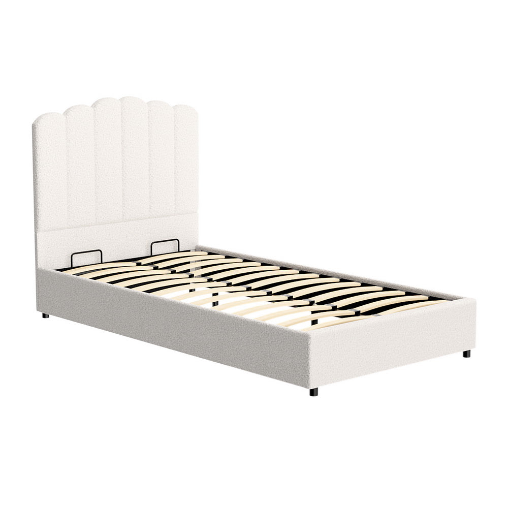 Artiss Bed Frame King Single Size Boucle FION Artiss