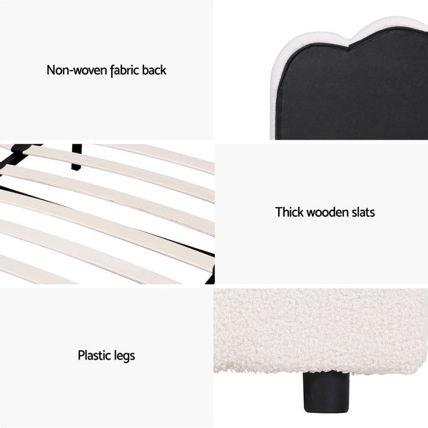 Artiss Bed Frame Queen Size Boucle FION Artiss