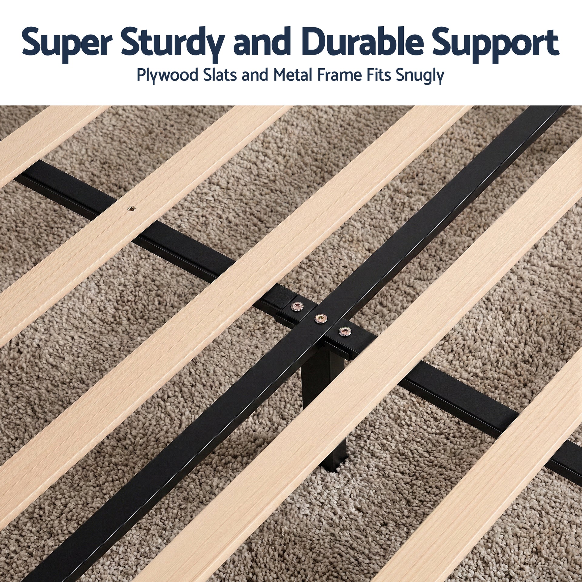 Artiss Queen Bed Frame Upholstered Platform Base with Geometric Headboard Black Velvet Awezingly