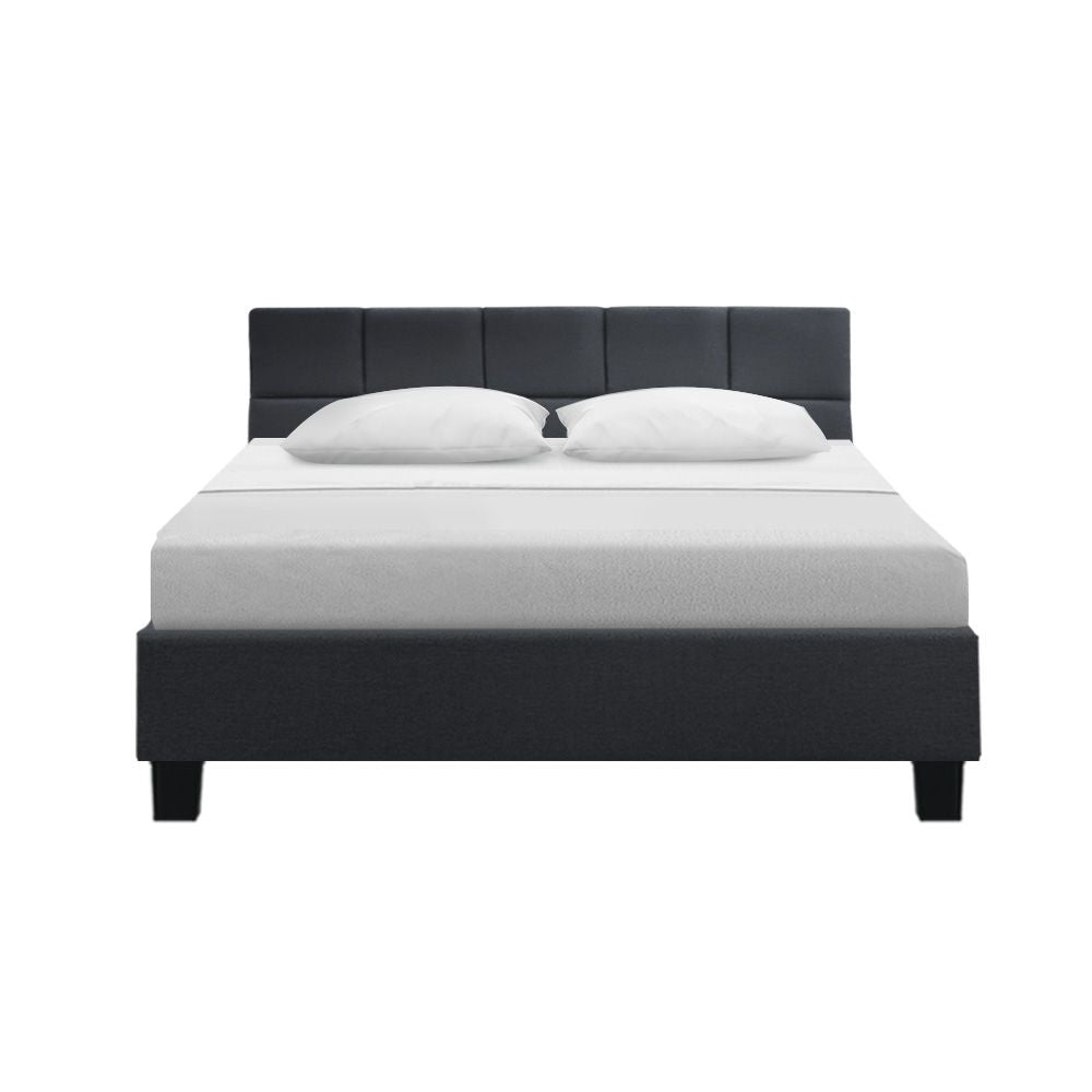 Artiss Tino Bed Frame Queen Size Charcoal Fabric Artiss