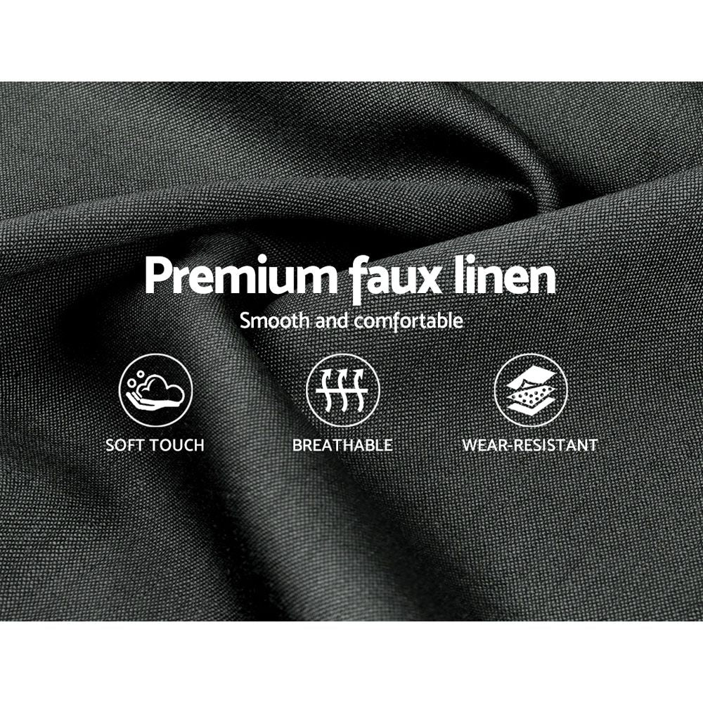 Artiss Tino Bed Frame Queen Size Charcoal Fabric Artiss