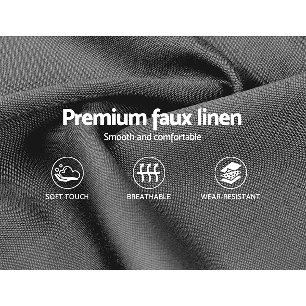 Artiss Tino Bed Frame Queen Size Grey Fabric Artiss