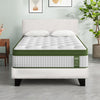 Artiss King Single Bed Set with BedStory Hybrid Mattress Upholstered Platform White Boucle Fabric