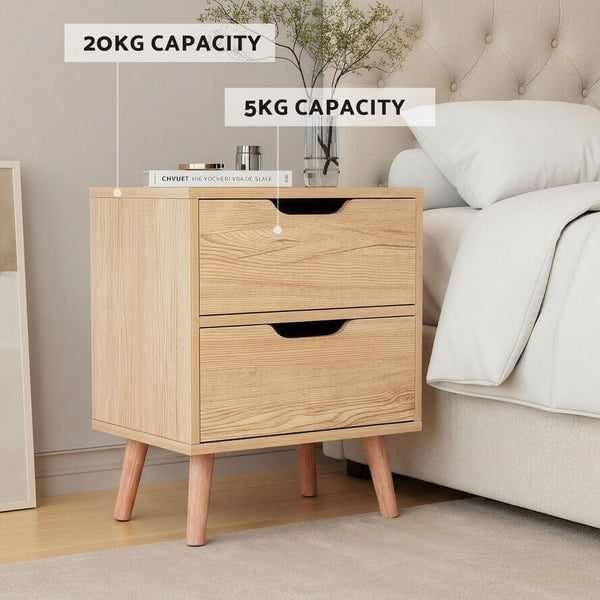 Artiss Double Bed Frame with Storage and Bedside Table Set Tufted Linen Gas Lift Bed Base and 2-Drawer Nightstand Awezingly