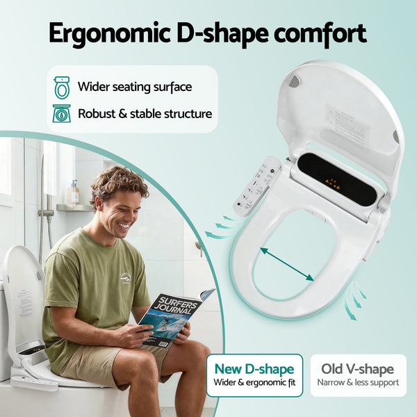 Cefito Smart Electric Bidet Toilet Seat LED Display Heated Dryer WaterMark Awezingly