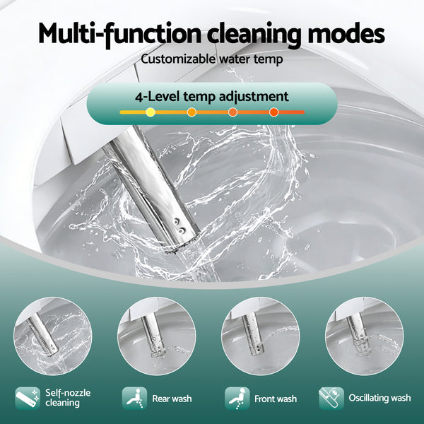 Cefito Smart Electric Bidet Toilet Seat LED Display Heated Dryer WaterMark Awezingly