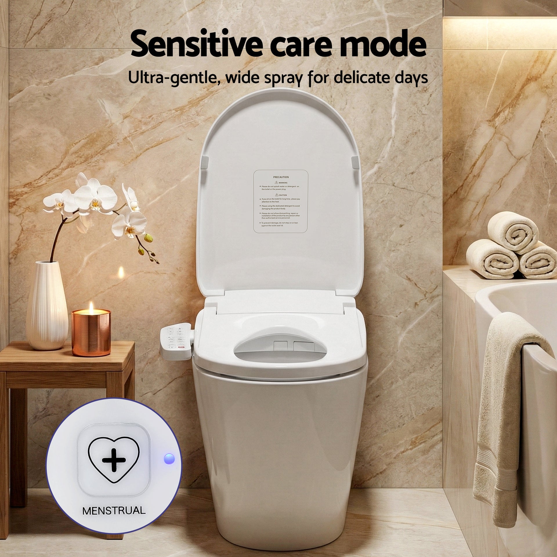 Cefito Electric Bidet Toilet Seat Cover Heated Warm Water Dryer LED Night Light Awezingly