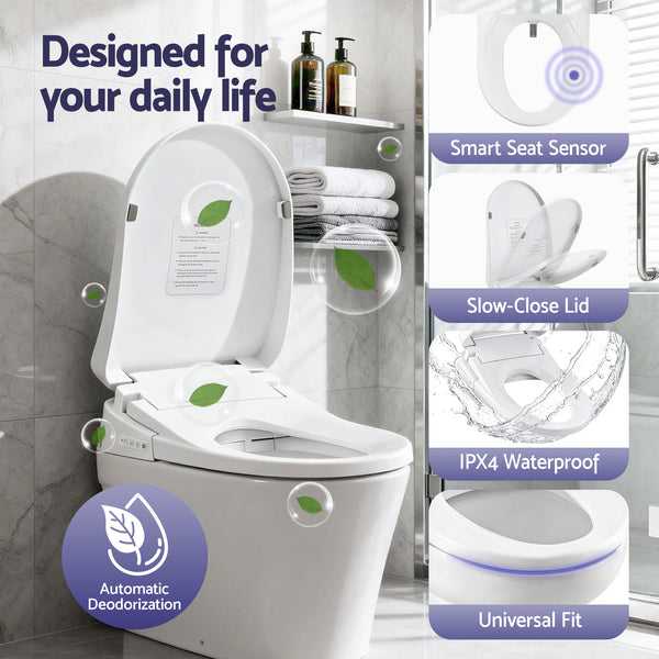 Cefito Smart Electric Bidet Toilet Seat Wireless Remote Heated Dryer Auto Wash Awezingly