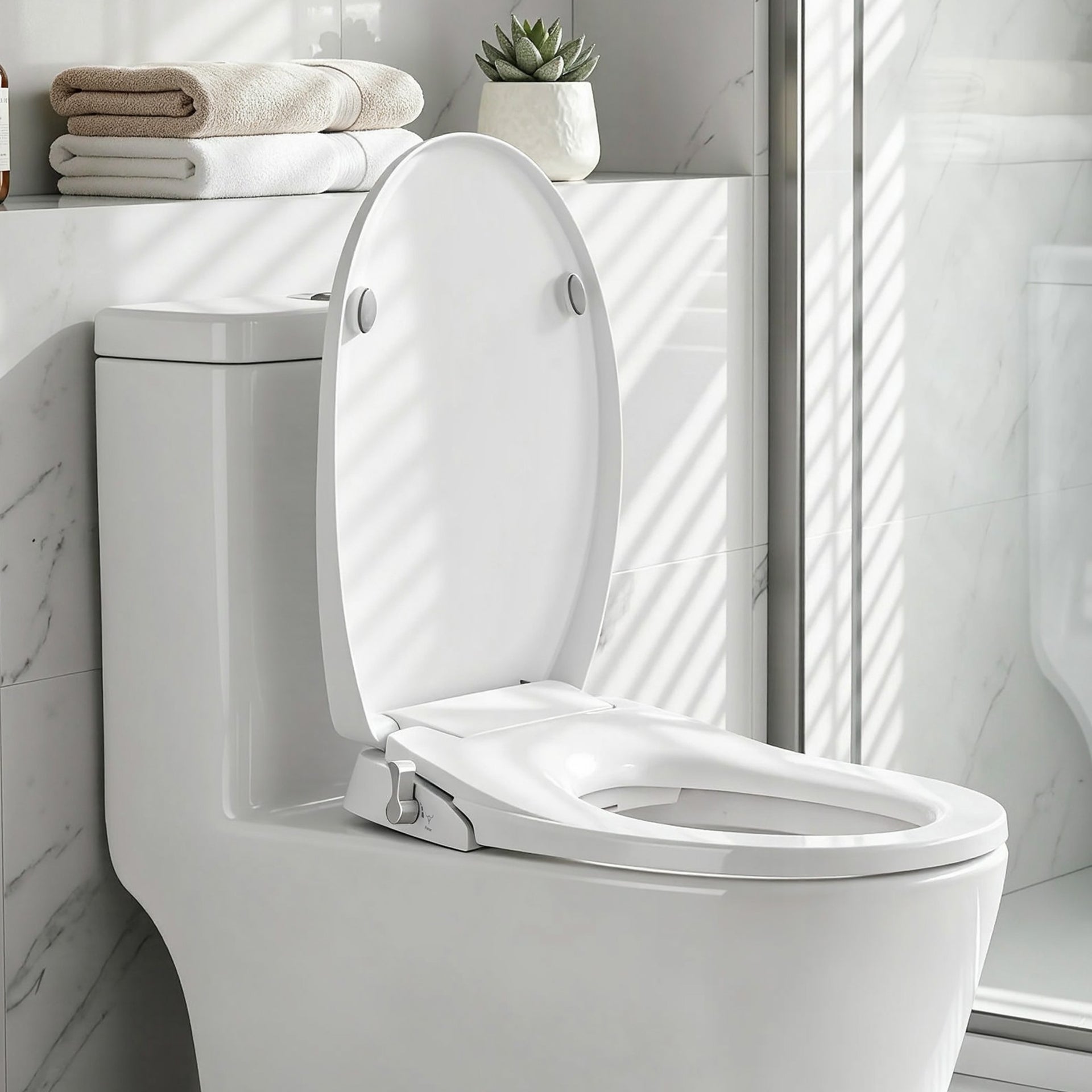 Cefito Non Electric Bidet Toilet Seat O-Shape Dual Nozzle Soft Close WaterMark DIY Awezingly