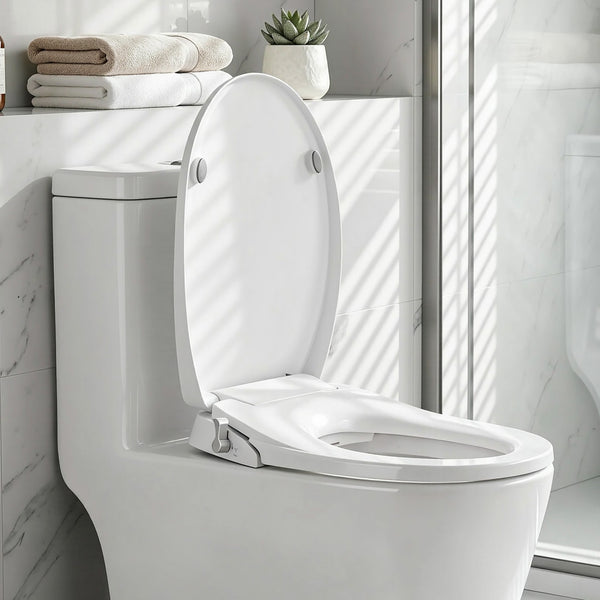 Cefito Non Electric Bidet Toilet Seat O-Shape Dual Nozzle Soft Close WaterMark DIY Awezingly