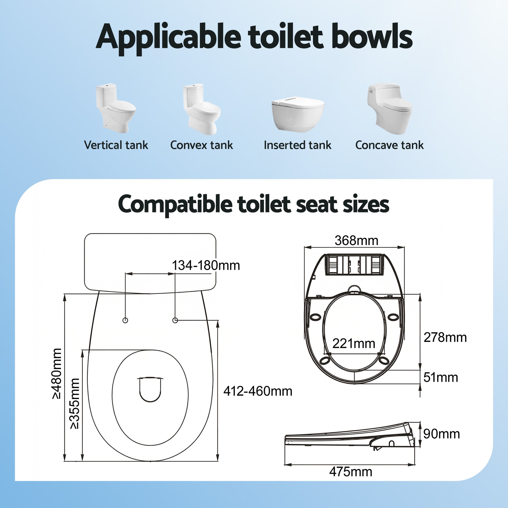Cefito Non Electric Bidet Toilet Seat O-Shape Dual Nozzle Soft Close WaterMark DIY Awezingly