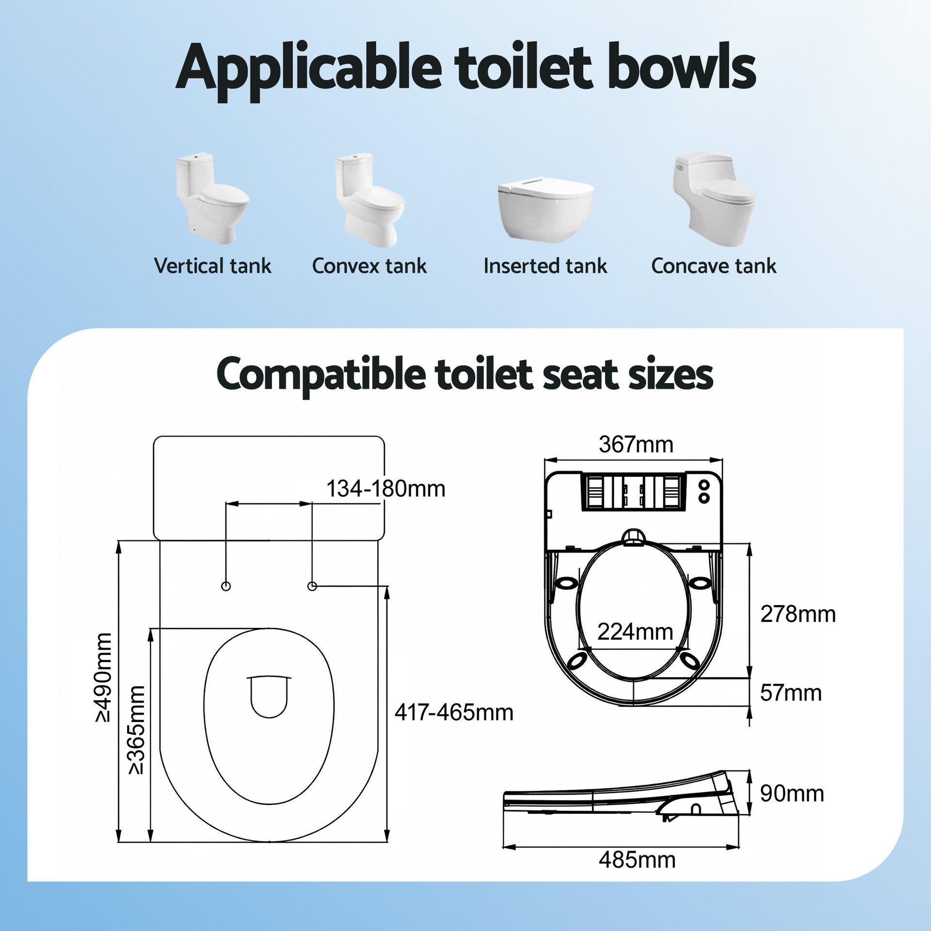 Cefito Non Electric Bidet Toilet Seat D-Shape Dual Nozzle Soft Close WaterMark DIY Awezingly