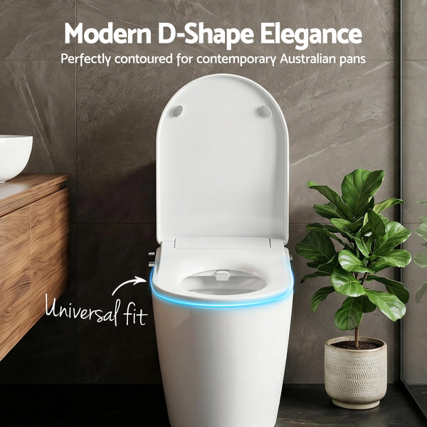Cefito Non Electric Bidet Toilet Seat D-Shape Dual Nozzle Soft Close WaterMark DIY Awezingly
