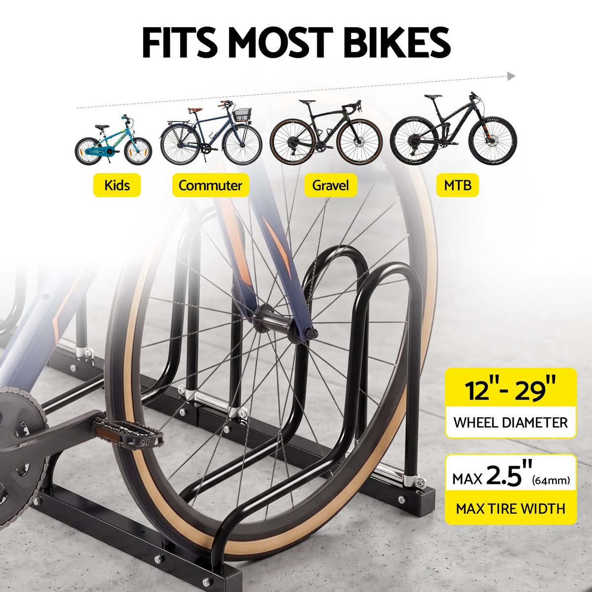 Weisshorn 4 Bike Floor Stand Rack Fits 20