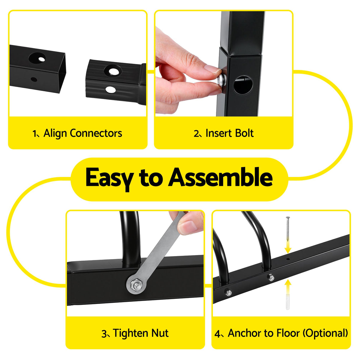 Weisshorn 4 Bike Floor Stand Rack Fits 20