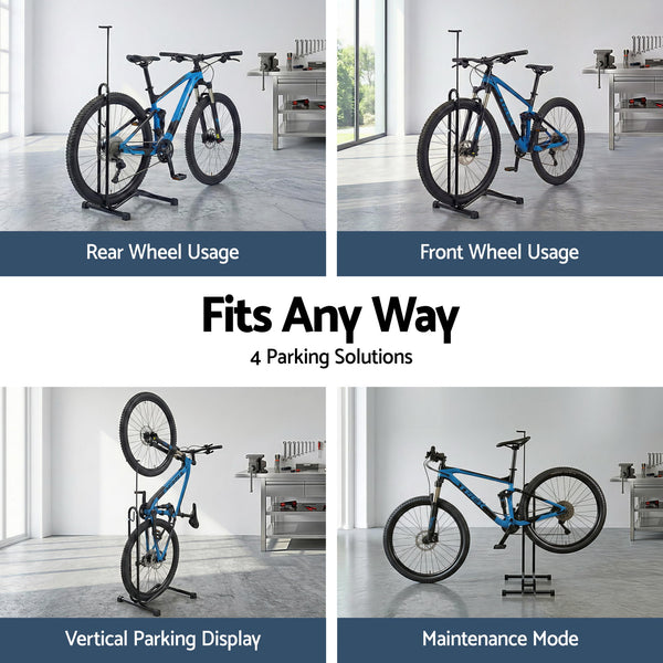 Weisshorn 4-in-1 Bike Parking Stand Vertical Floor Storage Rack for 24