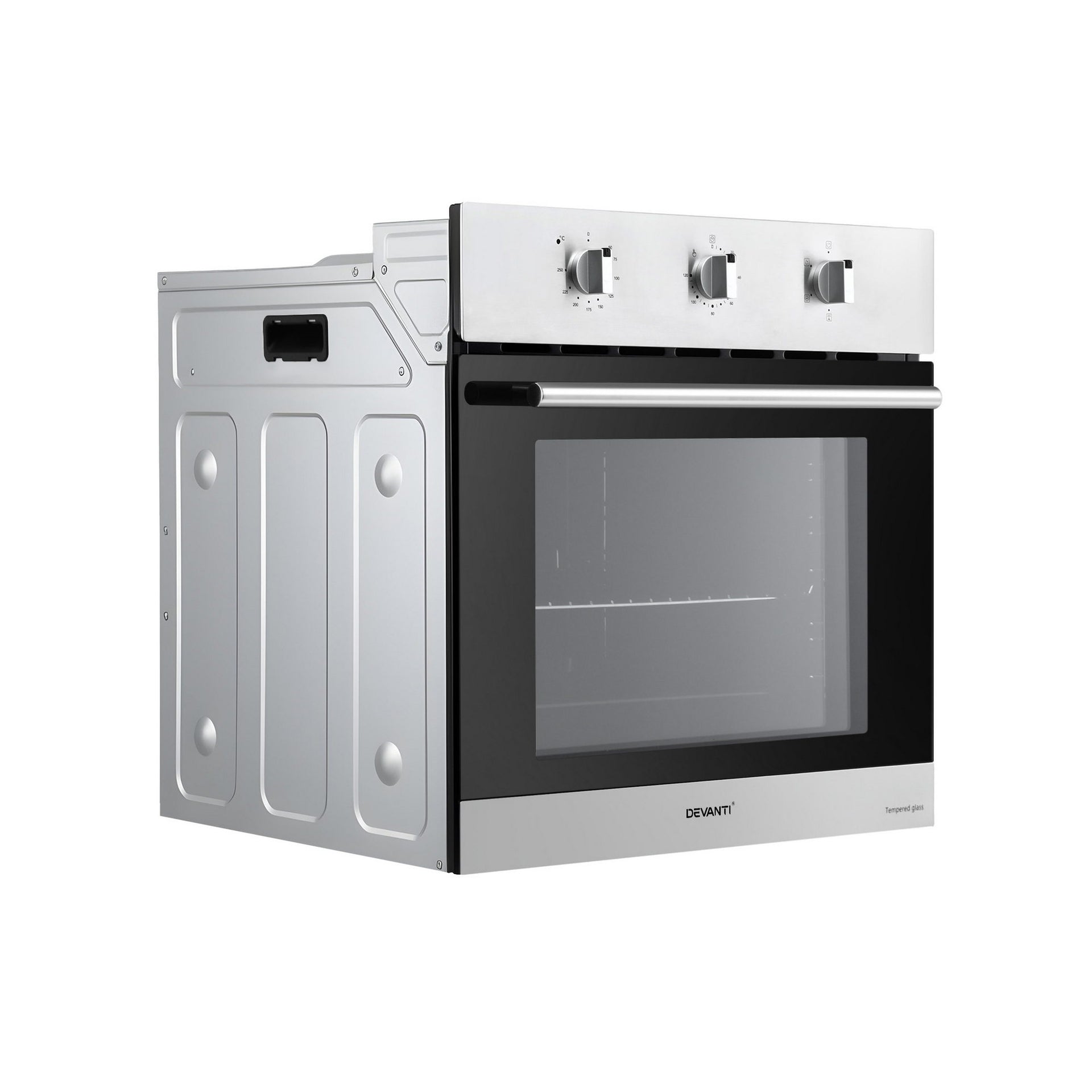 Devanti 60cm Electric Built In Wall Oven Stainless Steel 70L Silver Awezingly