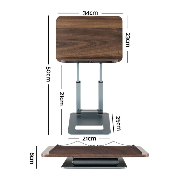 Artiss Book Stand Telescopic Book Holder with Page Clip Ergonomic Desktop Stands OAK Awezingly