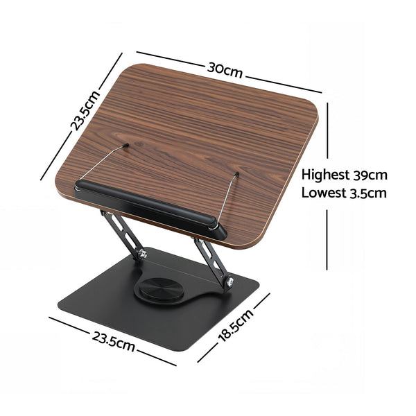 Artiss Book Stand Adjustable Book Holder Foldable Reading Rest Rack with 360 Degree Rotating Base and Page Clip Awezingly