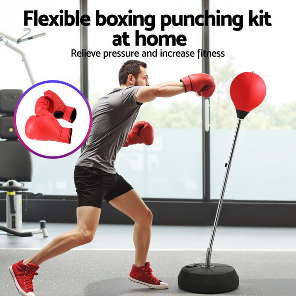 Everfit Adult Punching Bag Stand 150cm Adjustable Freestanding with Gloves and Pump Awezingly