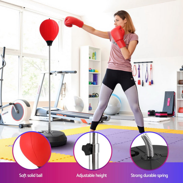 Everfit Adult Punching Bag Stand 150cm Adjustable Freestanding with Gloves and Pump Awezingly