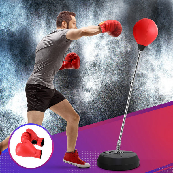 Everfit Adult Punching Bag Stand 150cm Adjustable Freestanding with Gloves and Pump Awezingly