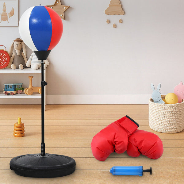 Everfit Kids Punching Bag Stand Set Adjustable 76-112cm with Gloves & Pump Awezingly