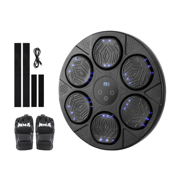 Everfit Music Boxing Machine Bluetooth Wall-Mounted Punch Target with LED Display & Gloves Awezingly