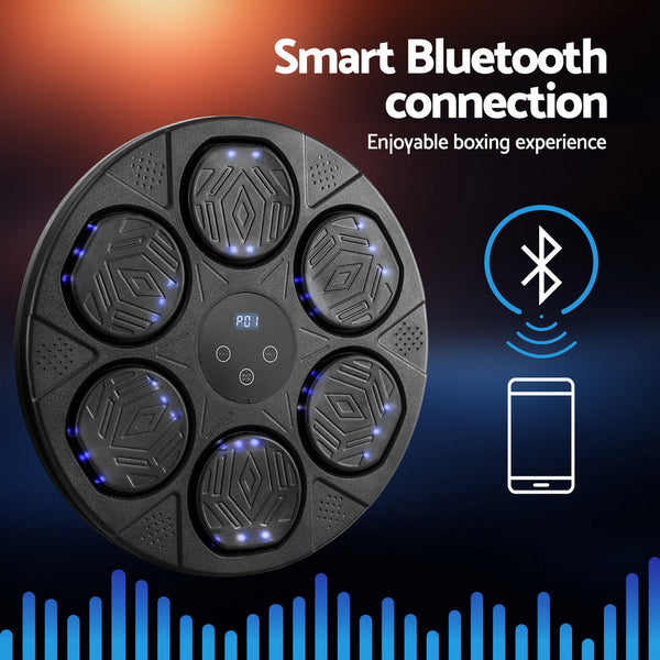 Everfit Music Boxing Machine Bluetooth Wall-Mounted Punch Target with LED Display & Gloves Awezingly