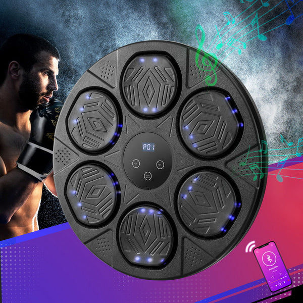 Everfit Music Boxing Machine Bluetooth Wall-Mounted Punch Target with LED Display & Gloves Awezingly