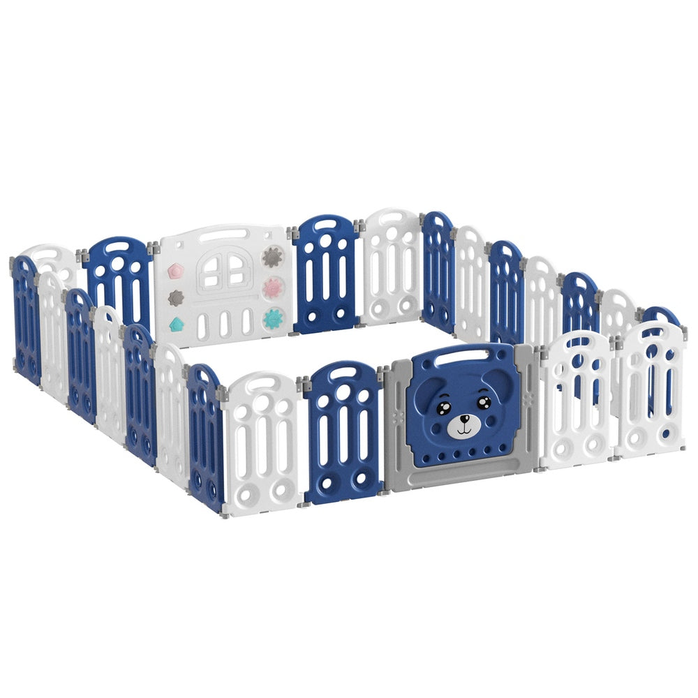 Keezi Kids Baby Playpen 24 Panels Safety Gate Toddler Fence Barrier Play Game Keezi