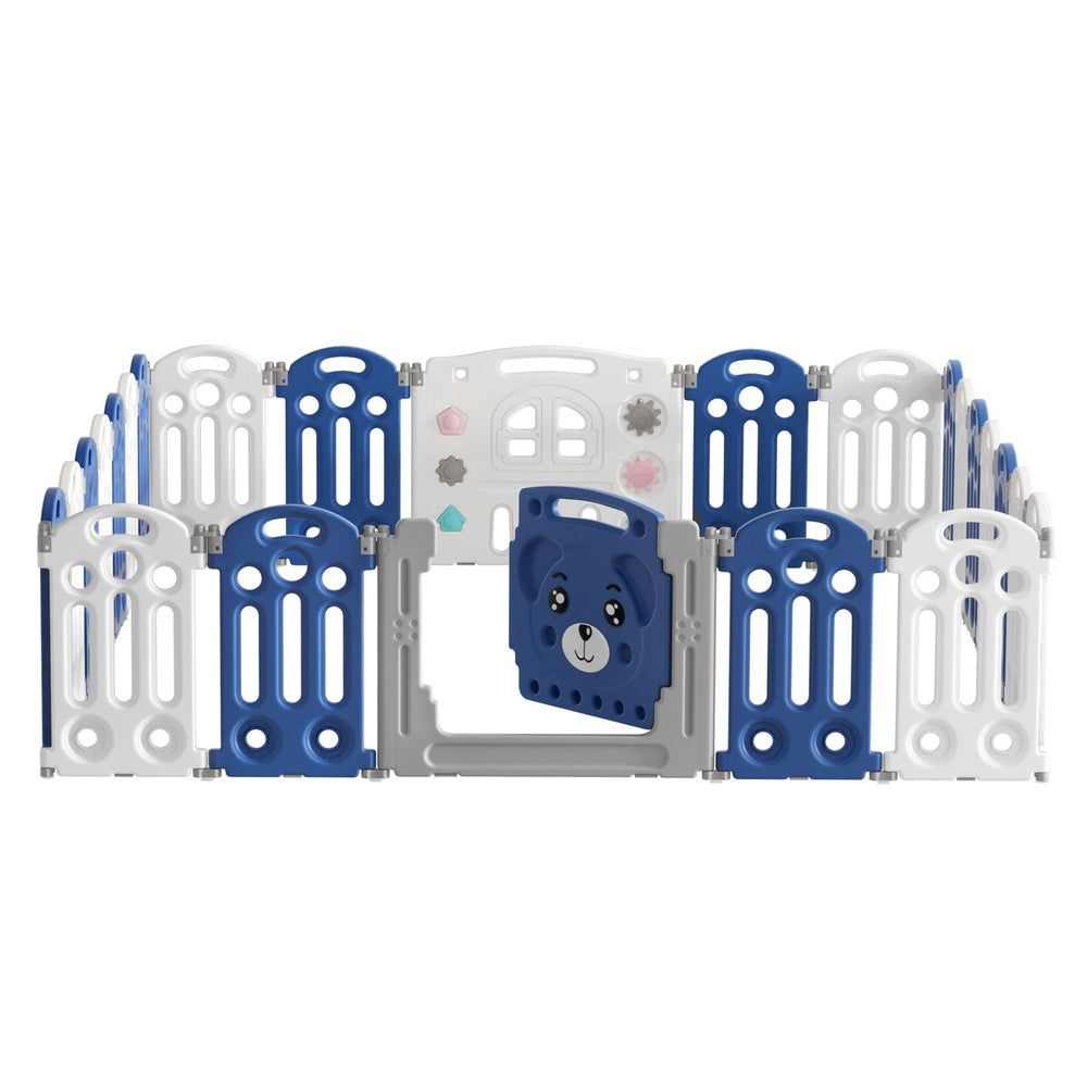 Keezi Kids Baby Playpen 24 Panels Safety Gate Toddler Fence Barrier Play Game Keezi