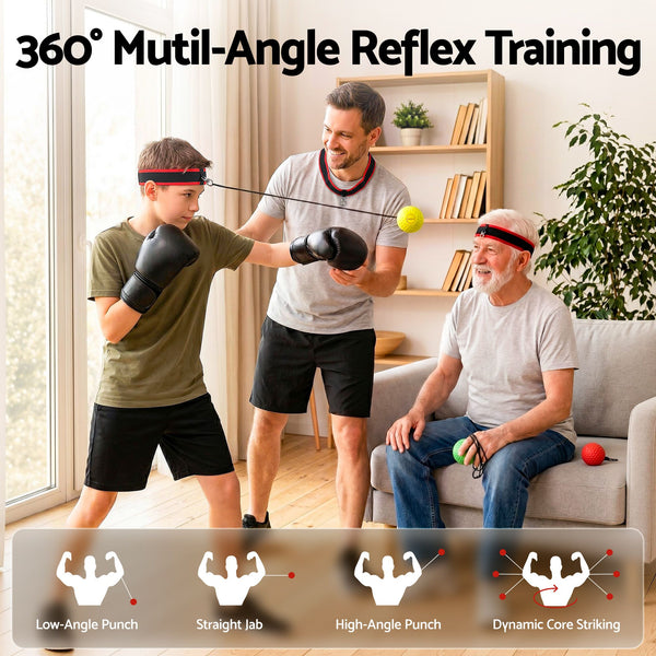 Everfit Boxing Reflex Ball Headband Hand Eye Coordination Stress Relief Multi Everfit