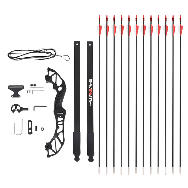Everfit 55lbs Bow Arrow Set Recurve Takedown Archery Hunting for Beginner Red Everfit