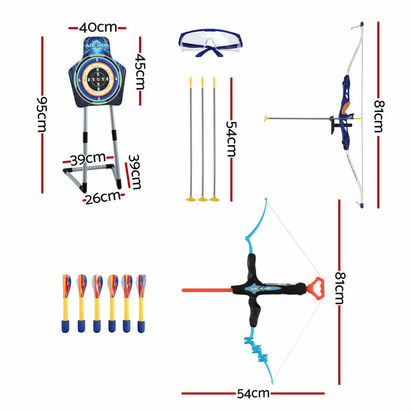 Keezi Kids Bow and Arrow Set Toy Archery Standing Target Suction Cup Arrows Awezingly