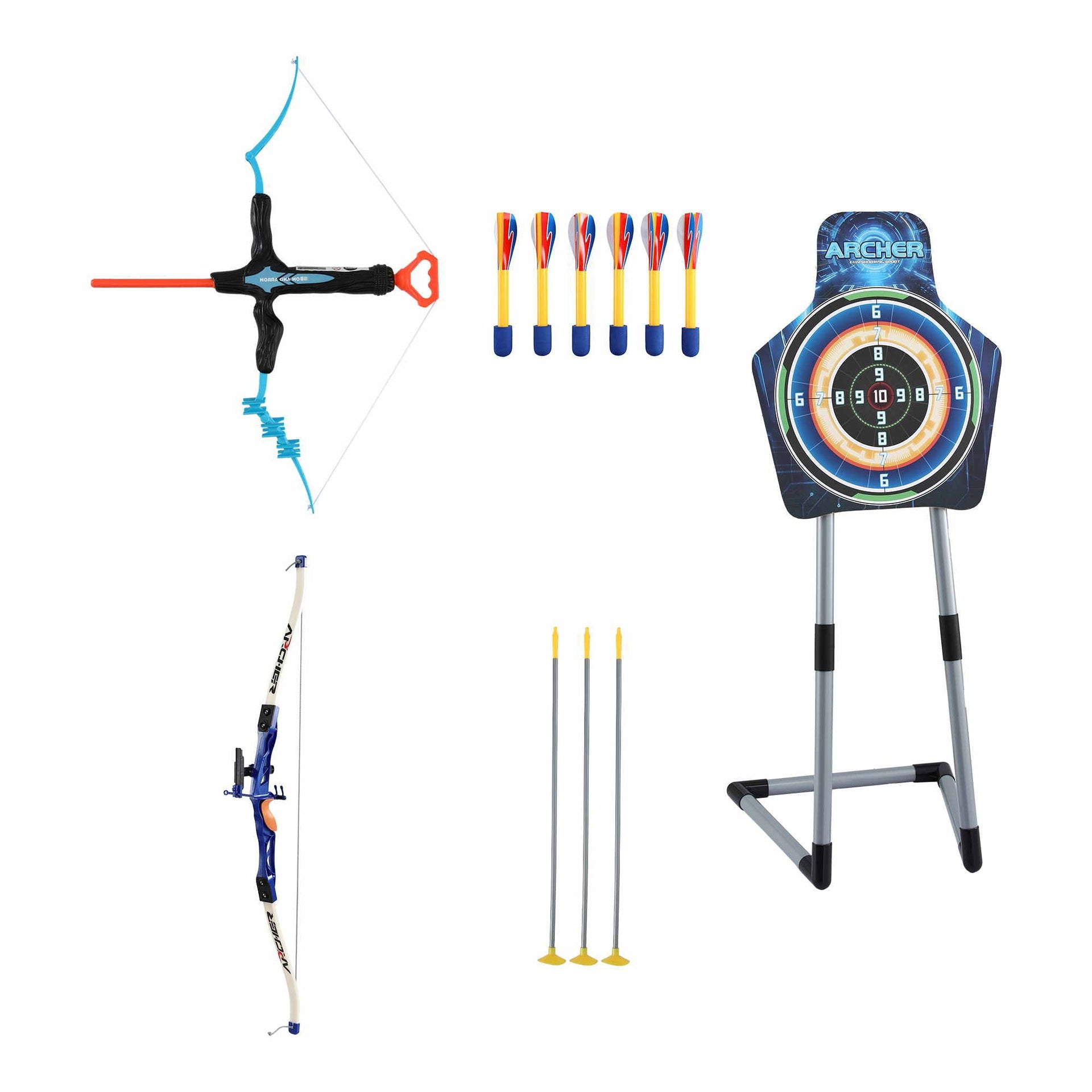Keezi Kids Bow and Arrow Set Toy Archery Standing Target Suction Cup Arrows Awezingly