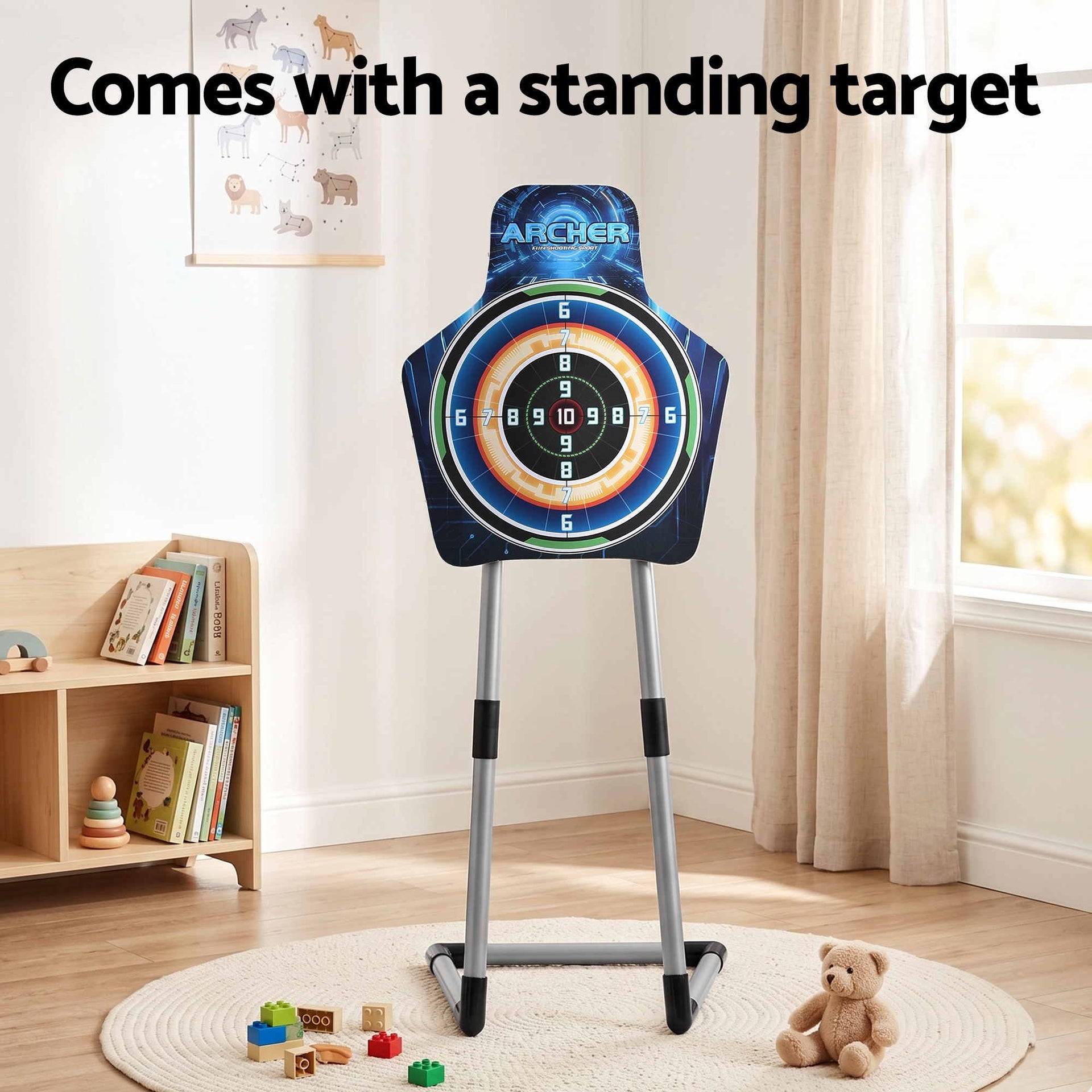 Keezi Kids Bow and Arrow Set Toy Archery Standing Target Suction Cup Arrows Awezingly
