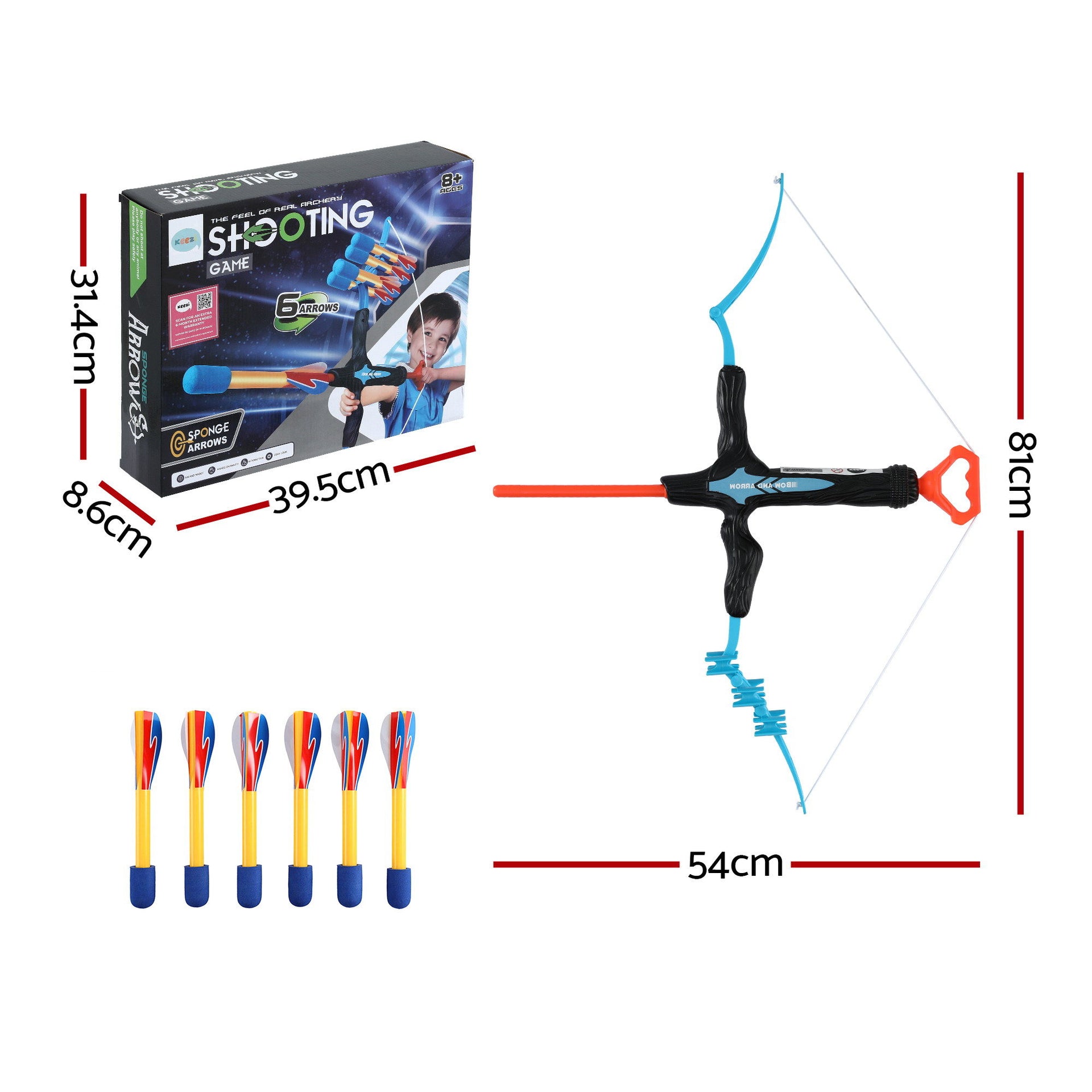 Keezi Kids Bow and Arrow Set Outdoor Sport Game Archery Toys 6 Arrows Children Gifts Awezingly