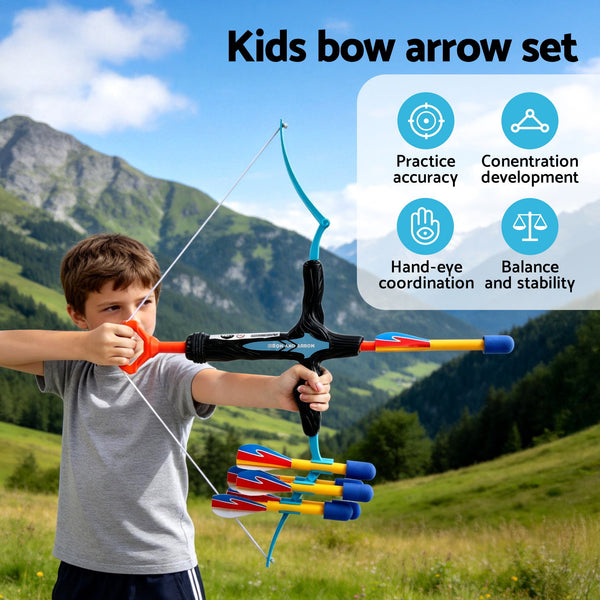 Keezi Kids Bow and Arrow Set Outdoor Sport Game Archery Toys 6 Arrows Children Gifts Awezingly