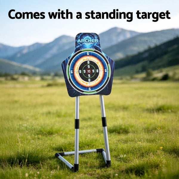 Keezi Kids Bow and Arrow Set Toy Archery Standing Target Suction Cup Arrows Goggles Awezingly