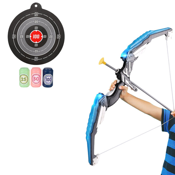 Keezi Kids Bow and Arrow Target Set Outdoor Sport Archery Toys Bottle LED Light Keezi