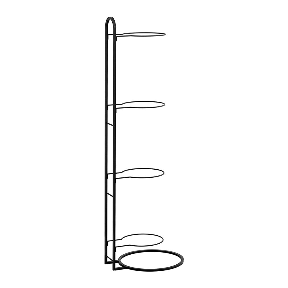 Everfit Ball Storage Rack Sports Equipment Organizer 4-Tier Holder for Garage Gym Black Awezingly