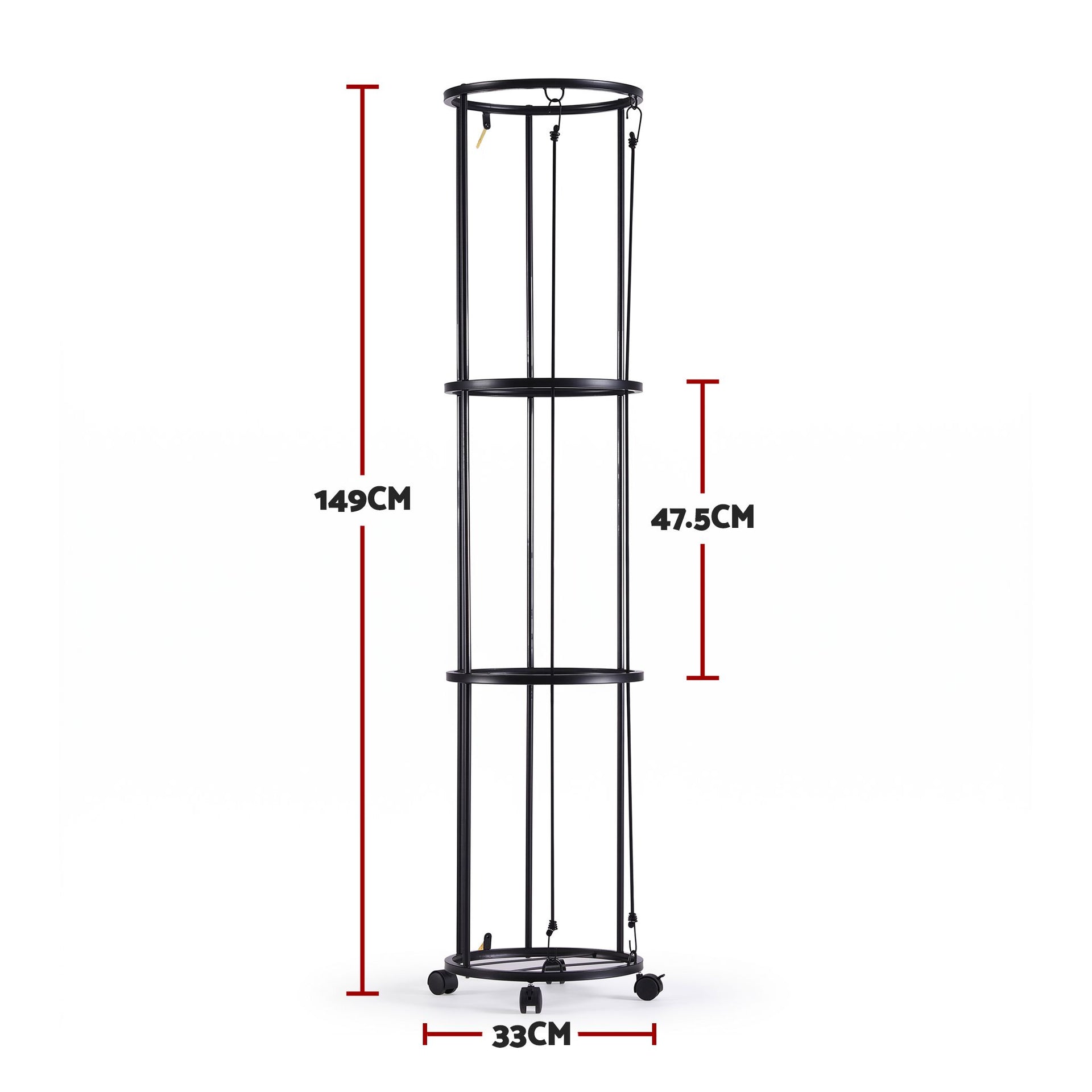 Everfit Vertical Ball Storage Rack with Wheels Sports Equipment Organiser Awezingly
